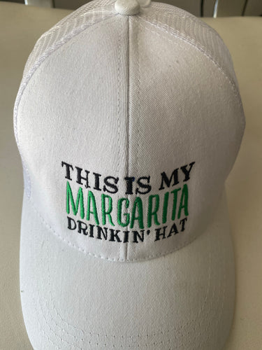 Women’s White Margarita Drinking Hat - Margaritashack